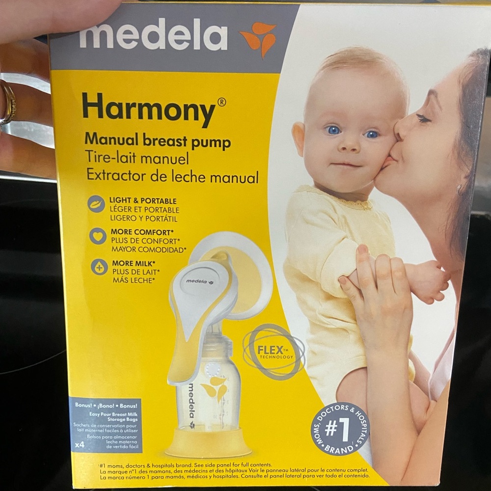 Medela Harmony Breast Pump in Yellow and White